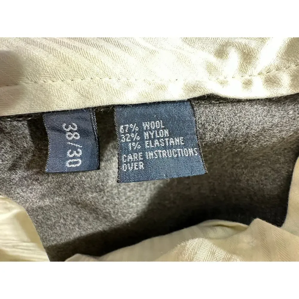 Polo Ralph Lauren Mens‎ Pants Size 38x27 Gray Wool Blend High Rise Italy